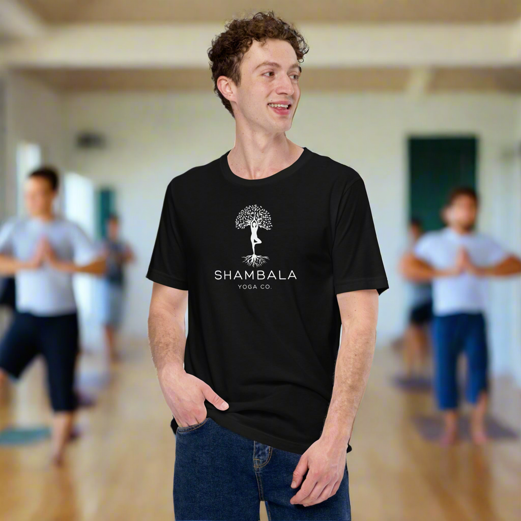 Shambala Tree of Life T-shirt in yoga studio 