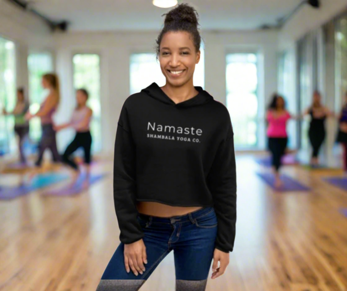 Namaste Crop Hoodie by Shambala Yoga Co.