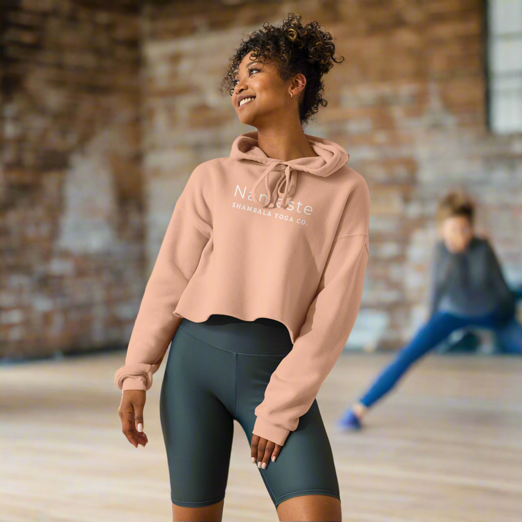 Namaste Crop Hoodie by Shambala Yoga Co.