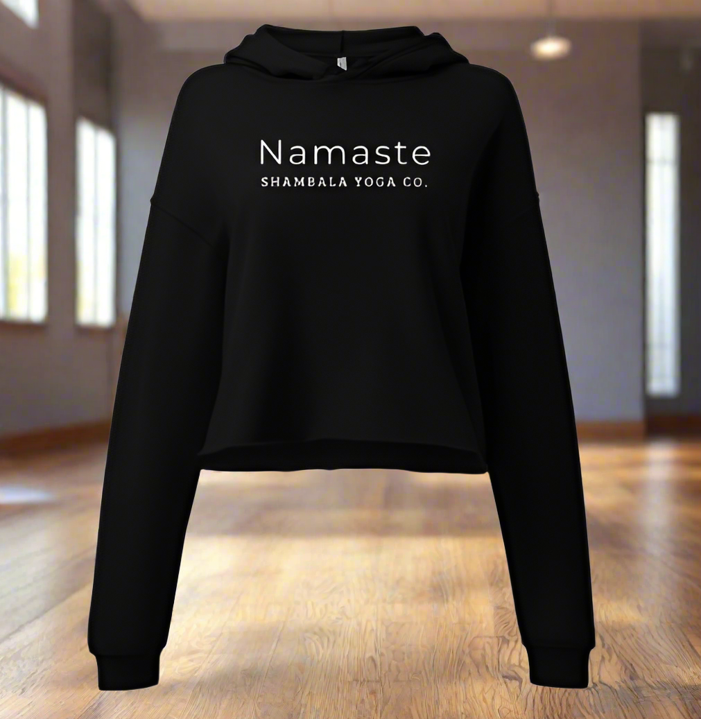 Namaste Crop Hoodie by Shambala Yoga Co.